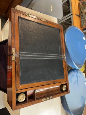 Lot 1857 - Victorian rosewood writing slope with 2 ink...