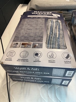 Lot 1866 - 2 boxed Wyatt & Ash machine washable area rugs,...
