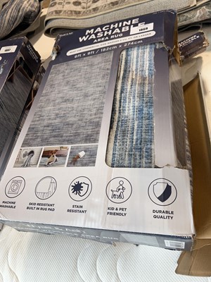 Lot 1868 - 2 boxed Wyatt & Ash machine washable area rugs,...
