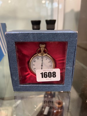 Lot 1608 - Cased pocket watch and set of Bausch & Lomb...