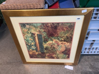 Lot 1891 - Gilt framed and glazed print of a garden