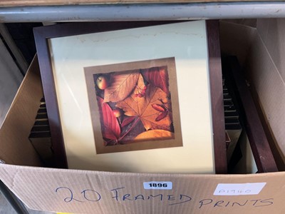 Lot 1896 - Box containing approx 20 framed prints
