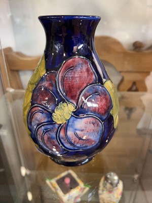 Lot 1619 - Blue glazed Moorcroft vase