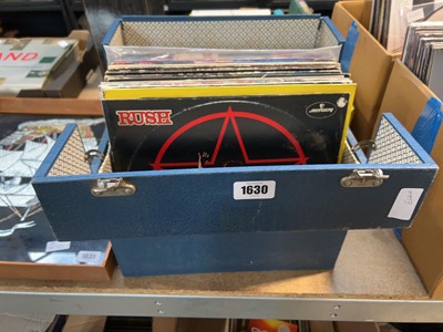 Lot 1630 - Record case containing vinyl including Rush,...