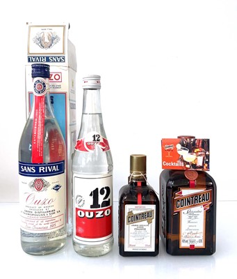 Lot 177 - 4 bottles, 1x Sans Rival Ouzo with box 46% 1...