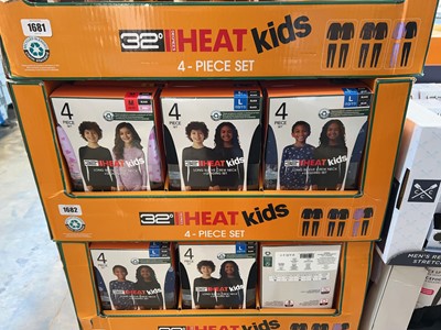 Lot 1682 - Box of kids 32 Degree Heat 4pce sets