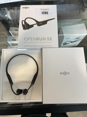 Lot 1205 - Boxed pair of Shokz Open Run SE bone...