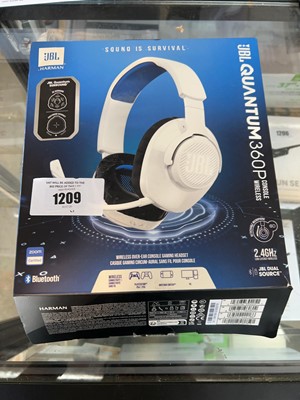 Lot 1209 - Pair of JBL Harmon Quantum 360P console...