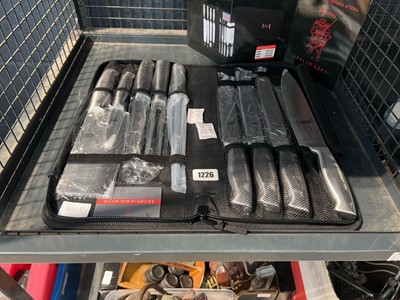 Lot 1226 - Japan triple hardened steel 9pce knife set in...