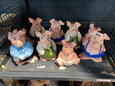 Lot 1232 - 9 Wade Natwest piggy banks
