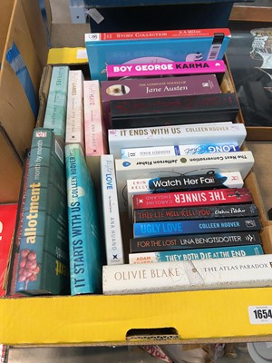 Lot 1654 - Box of hard and paperback books