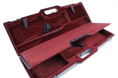 Lot 1463 - Hard plastic double gun case, interior fitted...