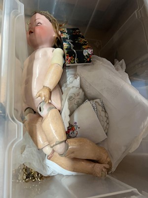 Lot 1663 - Clear box of dolls