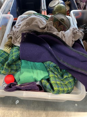 Lot 1666 - Clear crate of various vintage clothing...