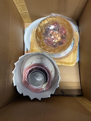 Lot 1668 - Large box containing ceramic planters and...