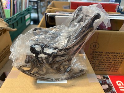 Lot 1258 - 5 boxes of brass dolls rocking chairs