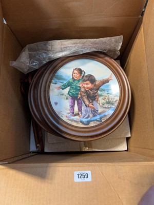 Lot 1259 - Large box containing framed and boxed...