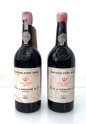 Lot 238 - 2 bottles of W&J Graham 1970 Vintage Port...