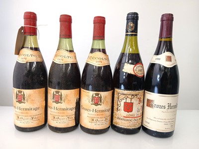 Lot 308 - 5 bottles, 3x R Ogier & fils 1979 Crozes...