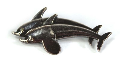 Lot 725 - A Georg Jensen silver brooch modelled as a...