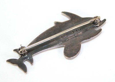 Lot 725 - A Georg Jensen silver brooch modelled as a...
