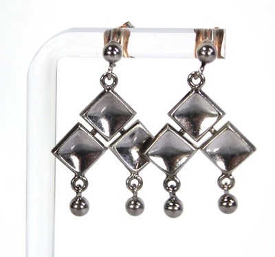 Lot 727 - A David Andersen silver pendant of triangular...
