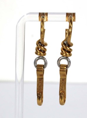 Lot 728 - A pair of Mulberry ear pendants of clip design,...