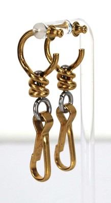Lot 728 - A pair of Mulberry ear pendants of clip design,...