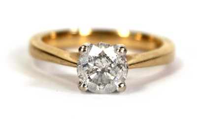 Lot 729 - An 18ct yellow gold yellow gold ring set...