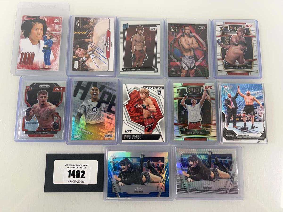 Lot 1482 - Various Martial Arts trading cards from WWE....