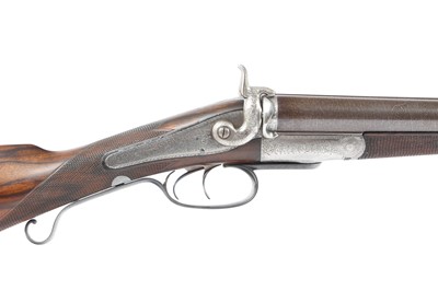Lot 818 - (S2) An Early Patent 12 bore Double Hammer Gun...