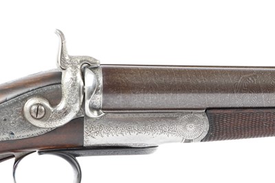 Lot 818 - (S2) An Early Patent 12 bore Double Hammer Gun...