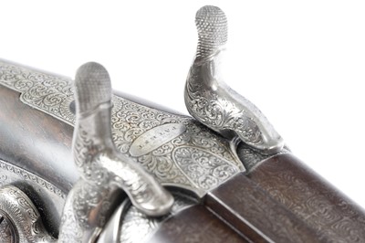 Lot 818 - (S2) An Early Patent 12 bore Double Hammer Gun...