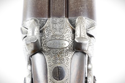 Lot 818 - (S2) An Early Patent 12 bore Double Hammer Gun...
