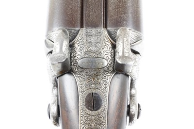 Lot 818 - (S2) An Early Patent 12 bore Double Hammer Gun...