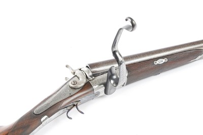 Lot 818 - (S2) An Early Patent 12 bore Double Hammer Gun...