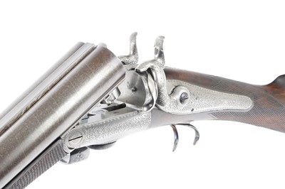 Lot 818 - (S2) An Early Patent 12 bore Double Hammer Gun...
