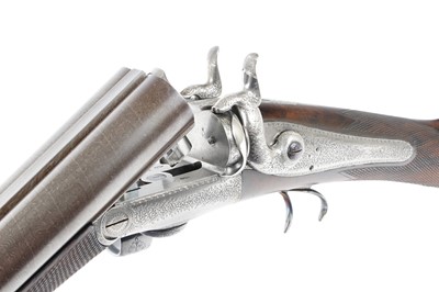 Lot 818 - (S2) An Early Patent 12 bore Double Hammer Gun...