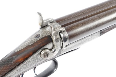 Lot 818 - (S2) An Early Patent 12 bore Double Hammer Gun...
