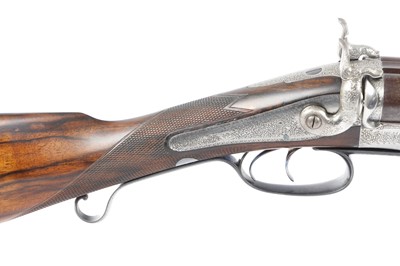 Lot 818 - (S2) An Early Patent 12 bore Double Hammer Gun...