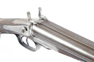 Lot 818 - (S2) An Early Patent 12 bore Double Hammer Gun...
