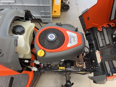 Lot 4366 - Husqvana petrol ride on lawnmower plus key
