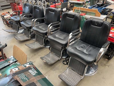 Lot 4446 - 5 leather effect barber chair