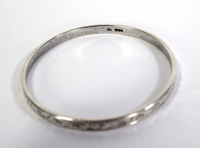 Lot 739 - Three silver bangles including a Charles...