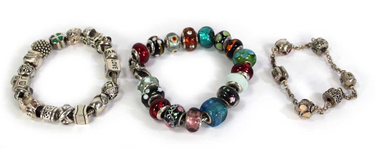 Lot 741 - Three Pandora bracelets (3)