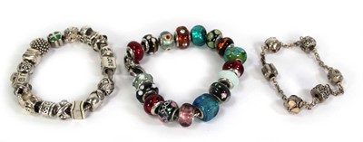 Lot 741 - Three Pandora bracelets (3)