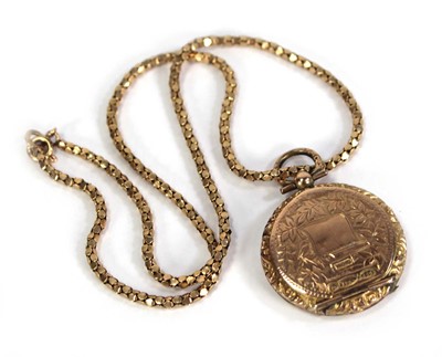 Lot 745 - A 9ct yellow gold snakelink necklace...