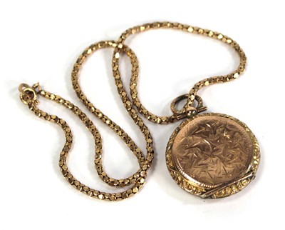 Lot 745 - A 9ct yellow gold snakelink necklace...