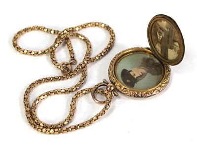 Lot 745 - A 9ct yellow gold snakelink necklace...