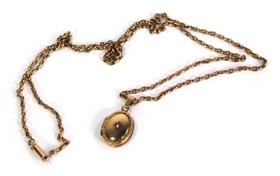 Lot 746 - A 15ct yellow gold chainlink necklace...